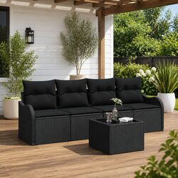 Enhance Your Outdoor Space with a Modular Black Sofa Set