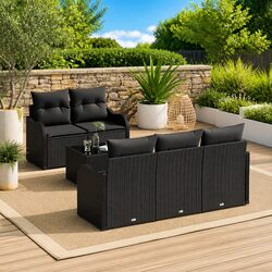 Elevate Your Outdoor Space with a Black Modular Sofa Set