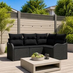 Enhance Your Outdoor Living with Our Black Sofa Set