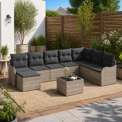 Elevate Your Outdoor Space with Our Grey Garden Sofa Set