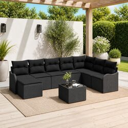 Enhance Your Outdoor Space with 9-Piece Sofa Set