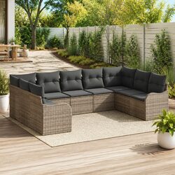 Elevate Your Outdoor Living with a 9 Piece Grey Sofa Set