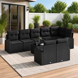 Transform Your Outdoors with a 9-Piece Modular Sofa Set