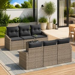 Transform Your Space with This 7-Piece Grey Sofa Set