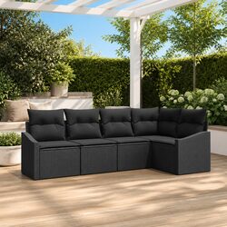 Black Outdoor Sofa Set: Elevate Your Space with 5 Pieces