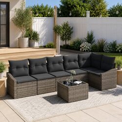 Enhance Your Garden with a Modern 7-Piece Sofa Set