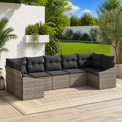 Upgrade Your Space with 7-Piece Grey Outdoor Sofa Set