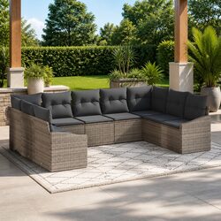 Transform Your Outdoor Space with This 9-Piece Sofa Set