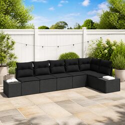 Stylish Black Rattan Outdoor Sofa Set for Your Garden