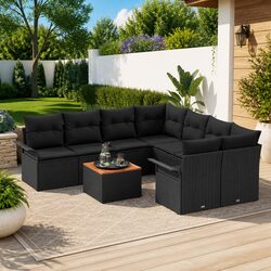 Enhance Your Outdoor Experience with This 9-Piece Sofa Set