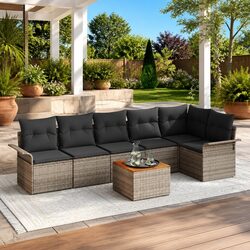 Enhance Your Outdoor Space with a 7pc Modular Sofa Set
