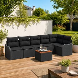 Transform Your Outdoor Space with 7-Pc Garden Sofa Set