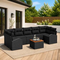 Outdoor Furniture Modular Garden Sofa Set – 8 Pieces
