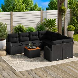 9-Piece Outdoor Modular Sofa Set for Elegant Patios