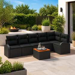 Enhance Your Outdoors with a 7-Piece Modular Sofa Set