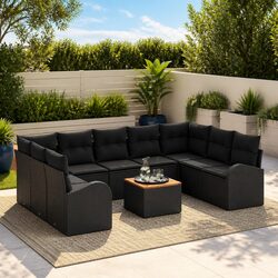 Transform Your Outdoor Space with a 10-Piece Garden Sofa Set