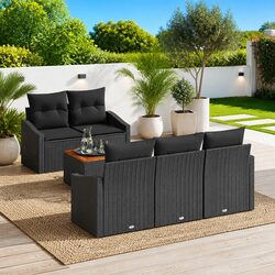 Enhance Your Patio with This 6-Piece Garden Sofa Set