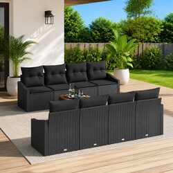 Elevate Your Outdoor Space with 9-Piece Modular Sofa Set
