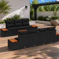 Enhance Your Outdoor Area with 8-Piece Garden Sofa Set