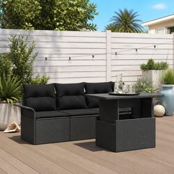 Stylish 5-Piece Outdoor Furniture Set in Black