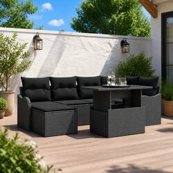 Transform Your Outdoors with 7-Piece Garden Sofa Set