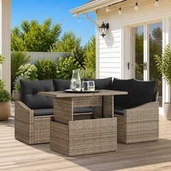 Enhance Your Outdoor Space with a 5-Piece Rattan Sofa Set