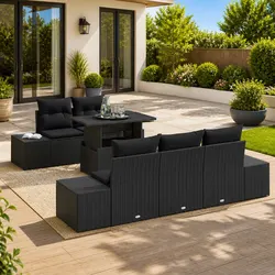 Transform Your Garden with a 6-Piece Modular Sofa Set