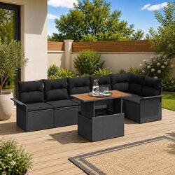 Transform Your Outdoor Space with 7-Piece Modular Sofa Set