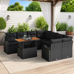 Modular Outdoor Sofa Set 9 Pieces for Stylish Relaxation