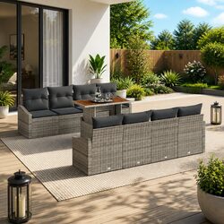 Elevate Your Outdoor Space with This 9-Piece Sofa Set