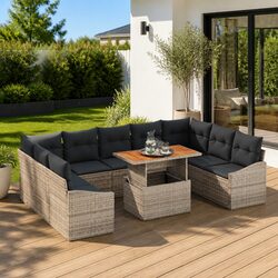 Elevate Your Outdoor Experience with this 10-Piece Sofa Set