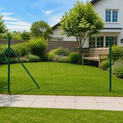 Elevate Your Garden with 26 pcs Green Steel Fence Posts
