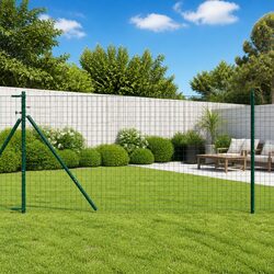 Garden Fence Posts - 52 Pack Green Steel Boundary Markers