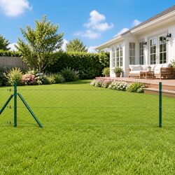 Enhance Your Garden with Hexagonal Fence Ground Fix 25 x 1 m Green