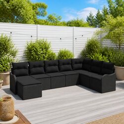 Elevate Your Outdoor Space with 8-Piece Rattan Sofa Set