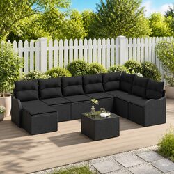 Elevate Your Outdoor Space with 9-Piece Sofa Set