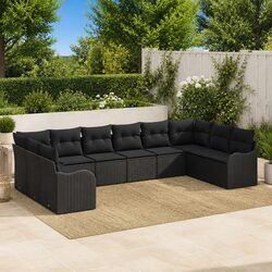 Stylish Modular Outdoor Sofa Set with Storage - 10 Pieces