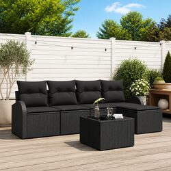 Enhance Your Garden with a 6-Piece Rattan Lounge Set