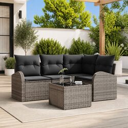 Outdoor Modular Sofa Set - 5 Pieces in Grey