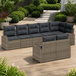 Transform Your Patio with an 8-Piece Grey Sofa Set