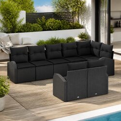 Stylish 8-Piece Outdoor Sofa Set for Elegant Spaces
