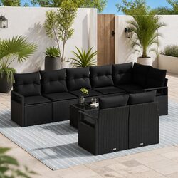 Elevate Your Outdoor Space with 9-Piece Sofa Set