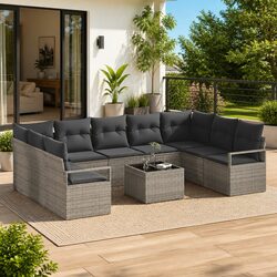 Elevate Your Patio with a Stylish 10-Piece Sofa Set