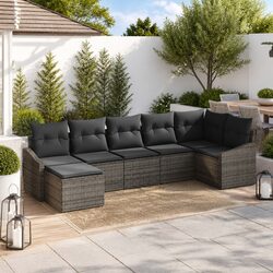 Transform Your Outdoor Space with a Grey 7-Piece Sofa Set
