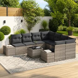 Enhance Your Outdoor Space with 9-Piece Sofa Set