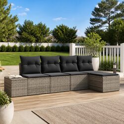 Enhance Your Outdoor Space with a 5 Piece Grey Sofa Set