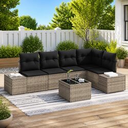 Light Grey Modular Garden Sofa Set for Ultimate Relaxation