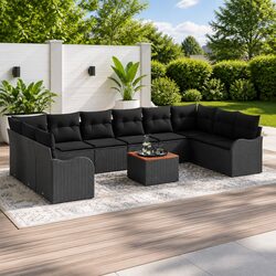 11-Piece Outdoor Modular Sofa Set for Relaxed Living