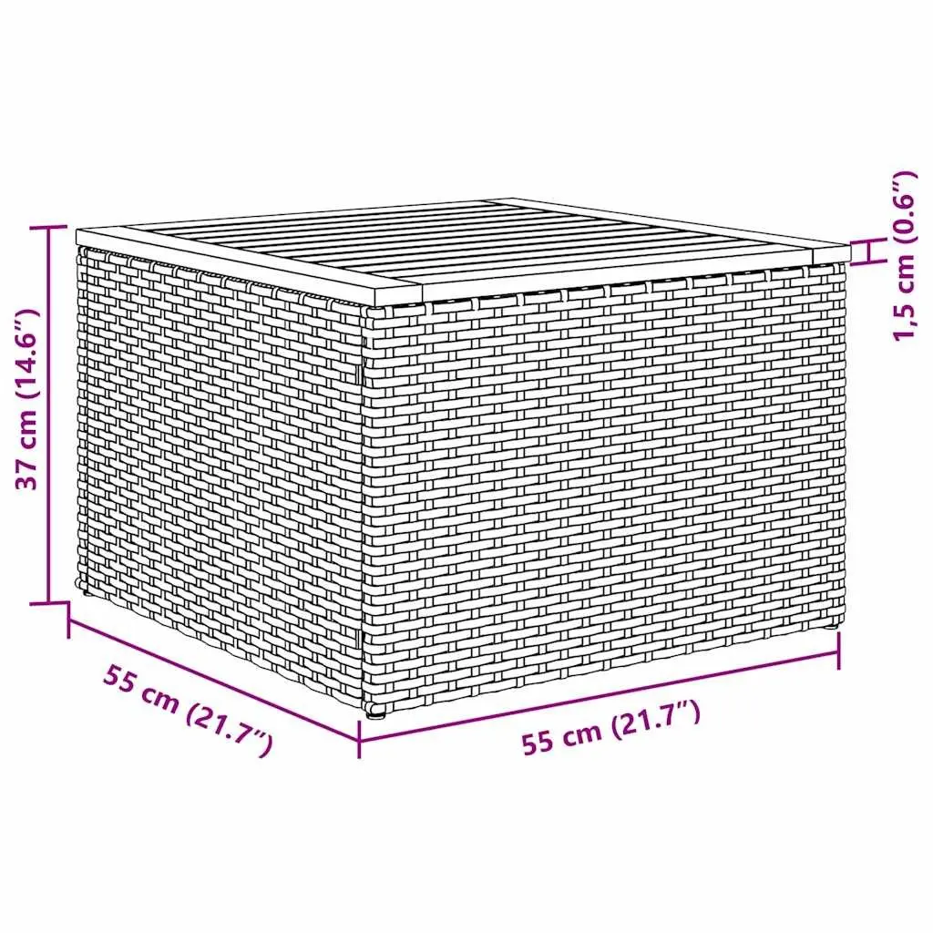 Garden Sofa Set 8 Piece Modular Outdoor Furniture Grey Poly Rattan with Storage
