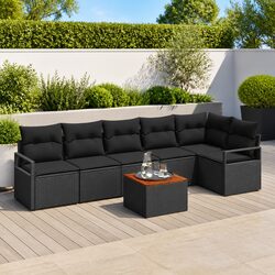 Garden Sofa Set 7 Piece Outdoor Furniture Modular Patio Seating with Storage